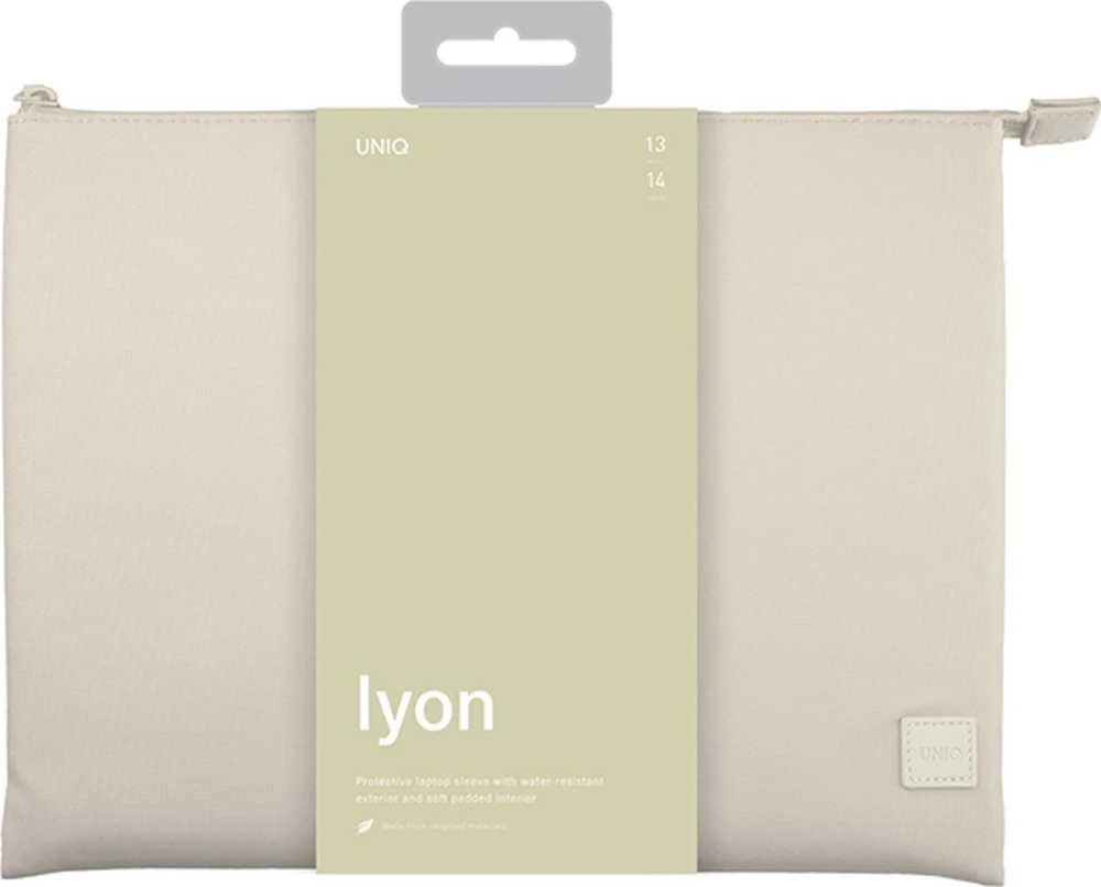 UNIQ Lyon Case laptop Sleeve 14″ seasalt light beige Atsparus vandeniui RPET