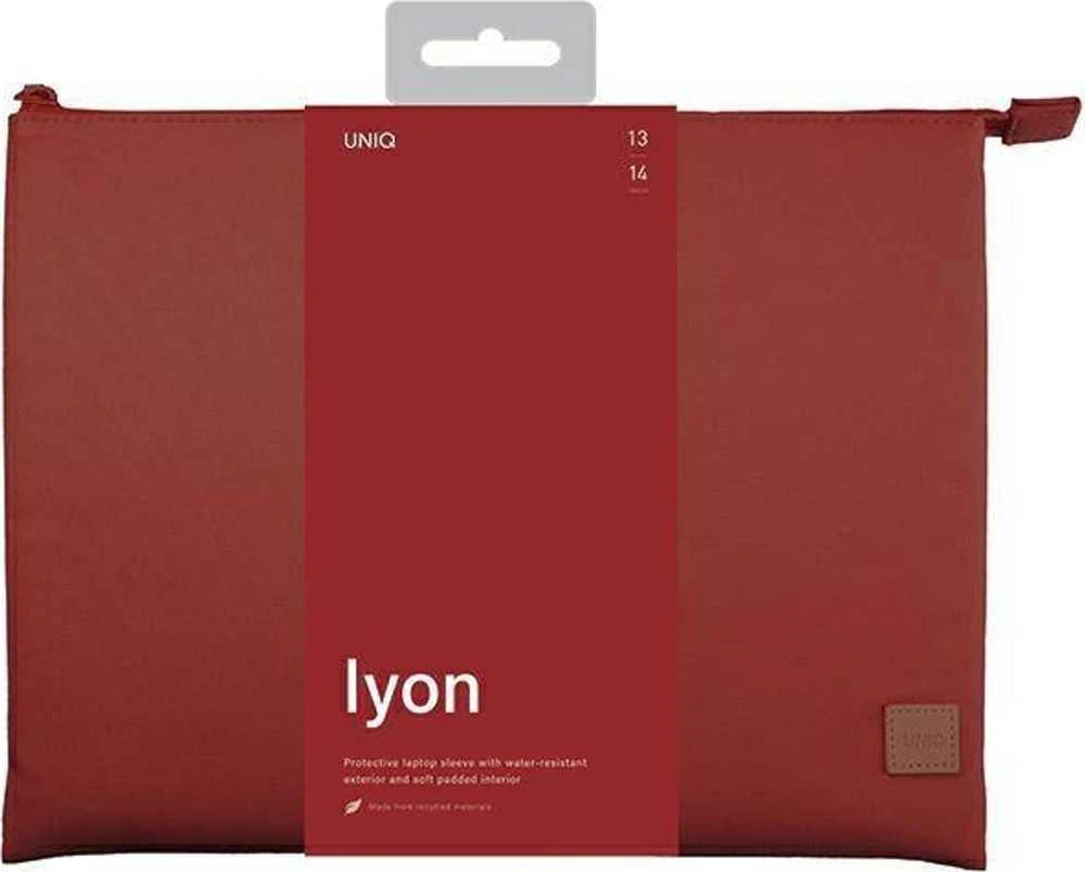 UNIQ Lyon Case laptop Sleeve 14″ brick red Atsparus vandeniui RPET