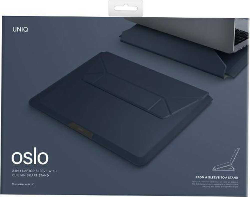 UNIQ dėklas Oslo laptop Sleeve 14″navy