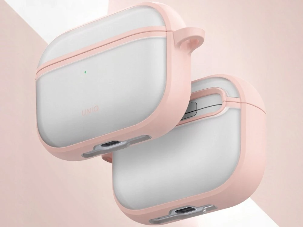 „Uniq Veren“ dėklas, skirtas „AirPods Pro 3“ ausinėms – rožinis
