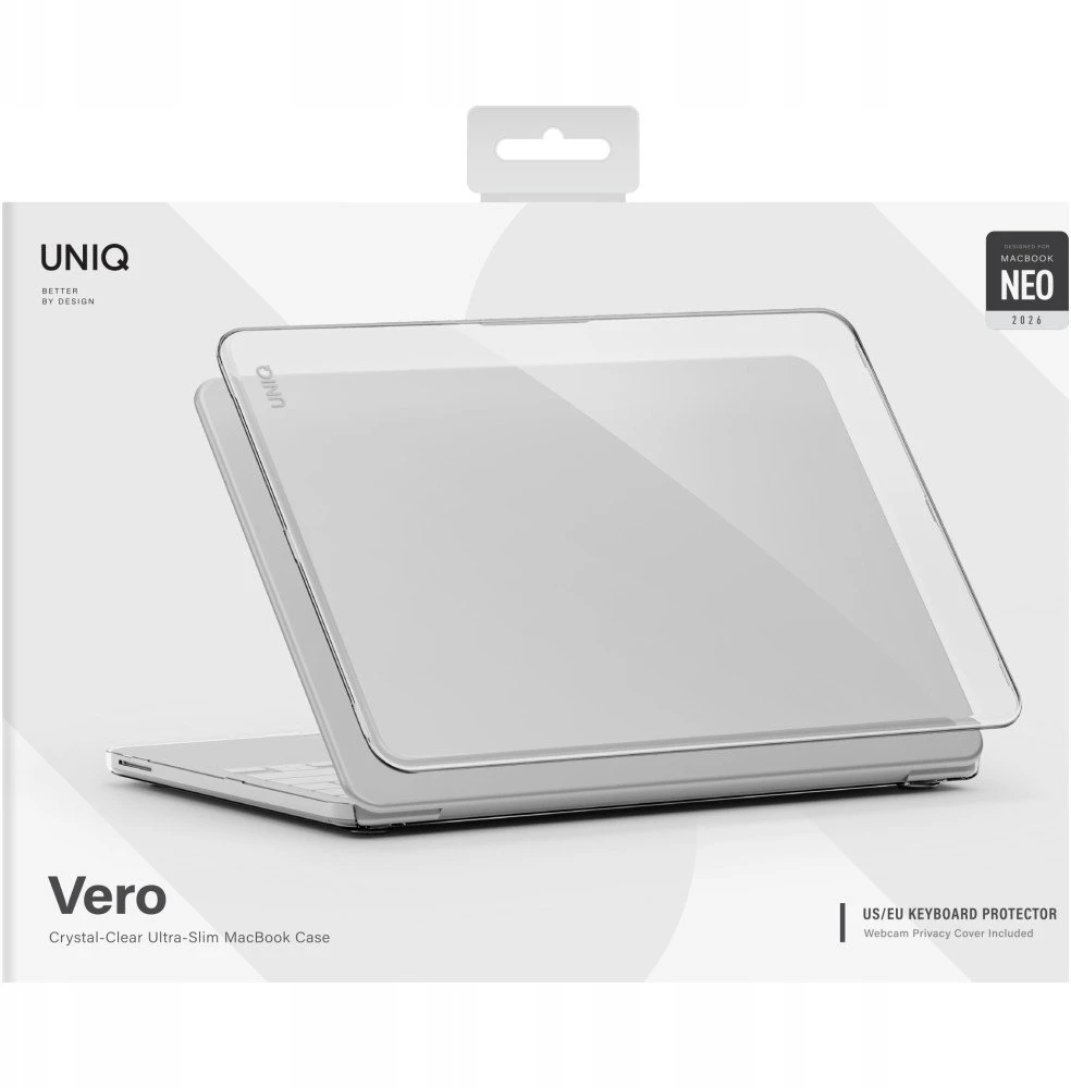 Dėklas UNIQ Vero, skirtas MacBook Neo, skaidrus