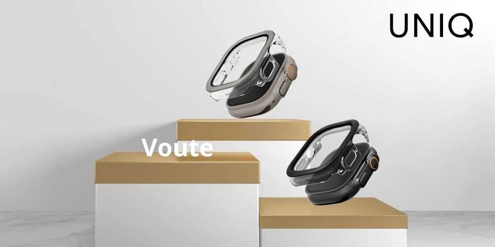 Dėklas UNIQ Voute for Apple Watch Ultra 49mm tempered glass sidabrinis