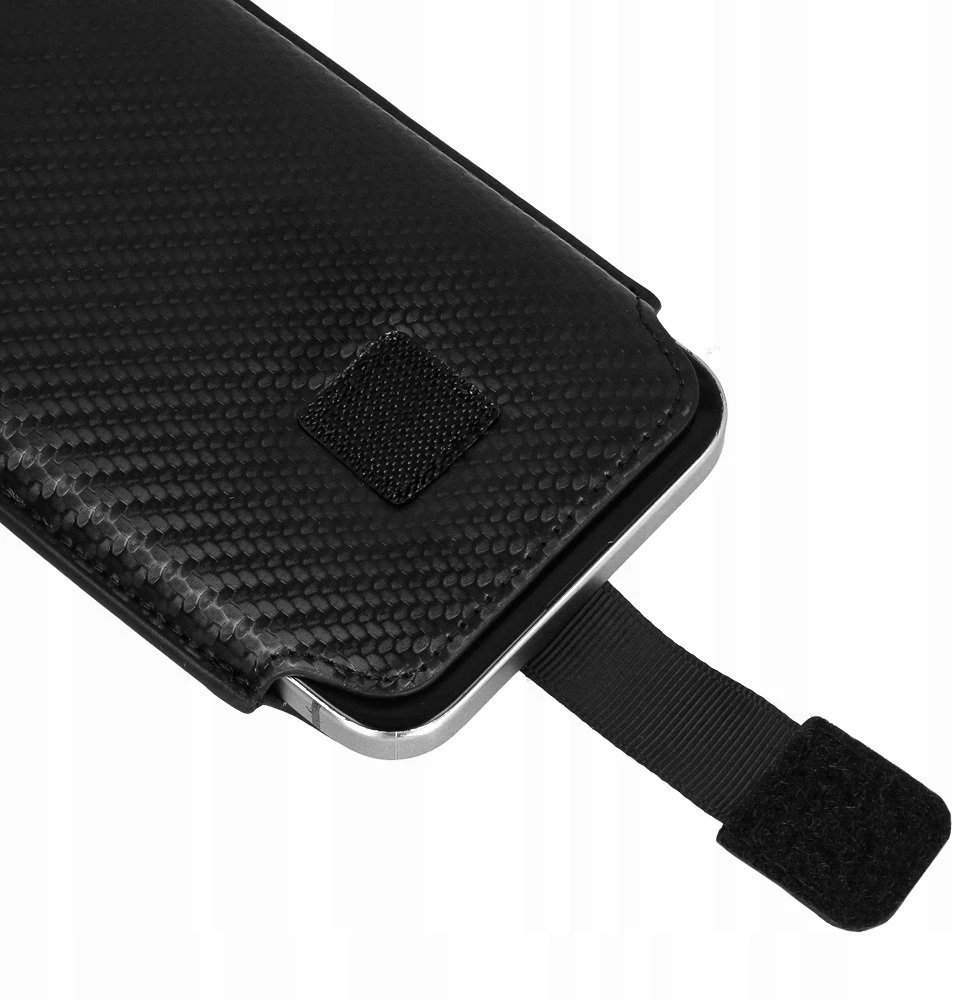Wonder CARBON dėklas telefonui (Dydis L) Apple iPhone 13 Mini/12 Mini/SE 2020/2022/7/8 juodos spalvos