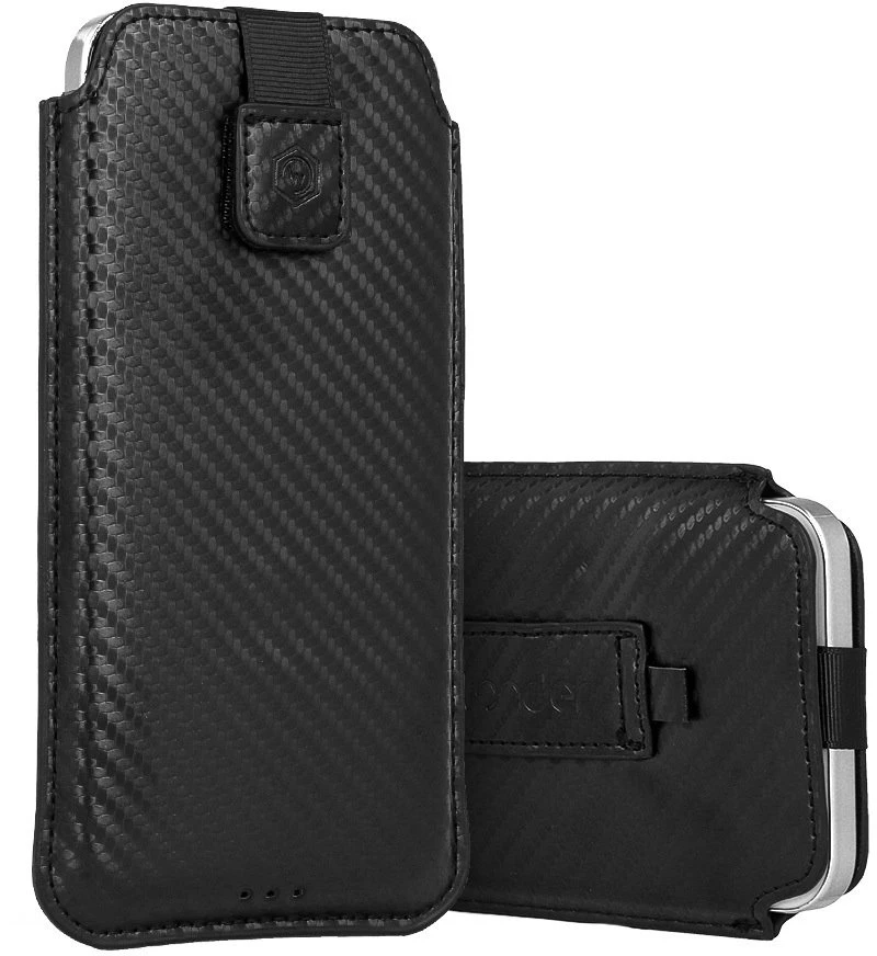 Wonder CARBON dėklas telefonui (Dydis L) Apple iPhone 13 Mini/12 Mini/SE 2020/2022/7/8 juodos spalvos