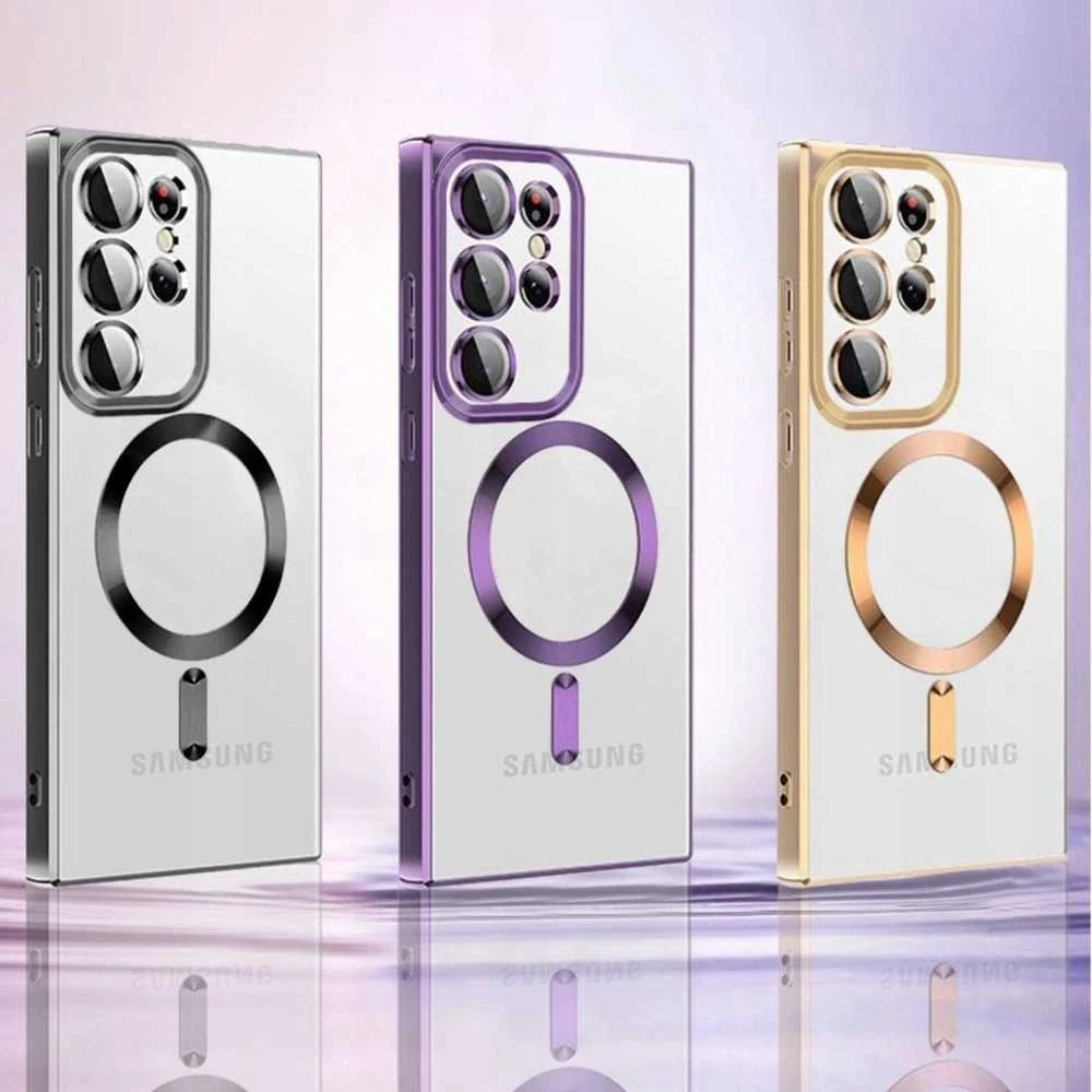 Wozinsky Electroplated Magsafe Samsung Galaxy S24 FE – dėklas telefonui juodos spalvos
