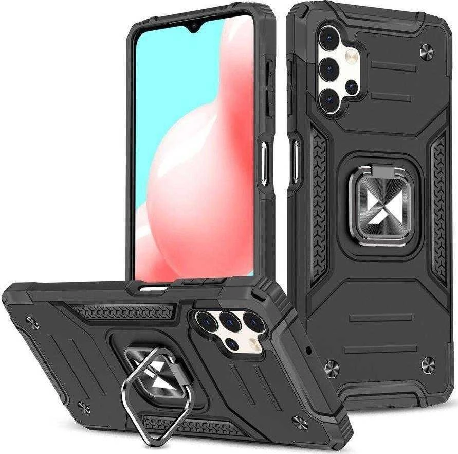 Dėklas Wozinsky Šarvuotas dėklo dangtelis + magnetinis laikiklis Samsung Galaxy A13 5G Ring Armor juodas