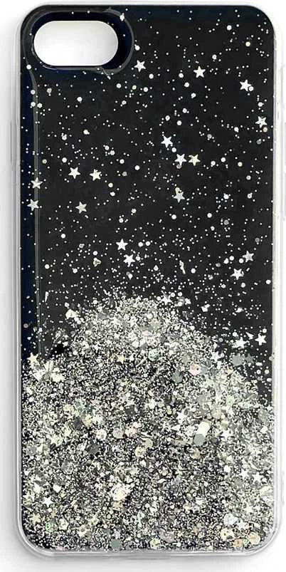 Dėklas Wozinsky Shiny dėklo dangtelis su blizgučiais Samsung Galaxy A72 4G Star Glitter juoda