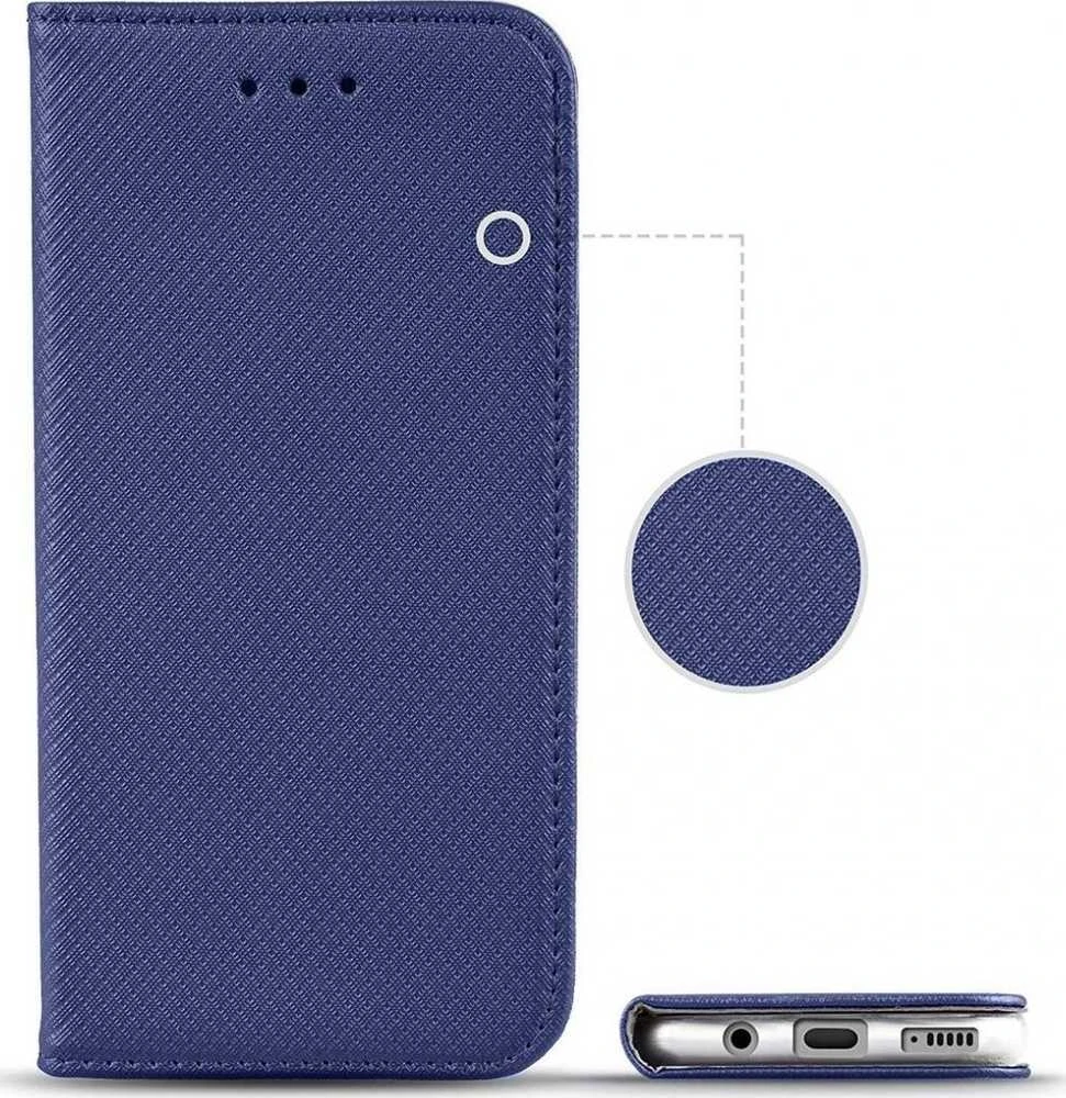 Reach Dėklas Smart Magnet Xiaomi Redmi Note 9T 5G tamsiai mėlynas