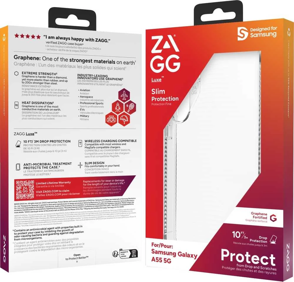 Dėklas ZAGG Luxe skirtas Samsung Galaxy A55 skaidrus