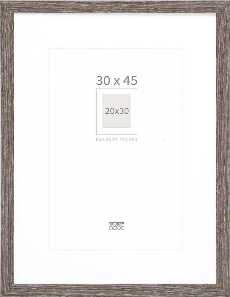 Nuotraukų rėmelis Deknudt S66KH3 P1 30x45 Mediena pilkas ąžuolas w. Passepartout
