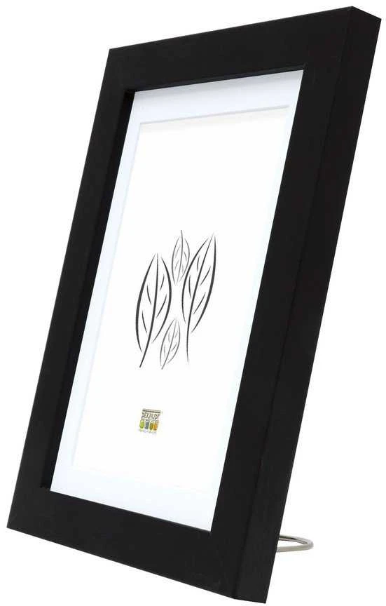 Nuotraukų rėmelis Ramka Deknudt S66KF2 P1 30x30 drewno juoda su passepartout