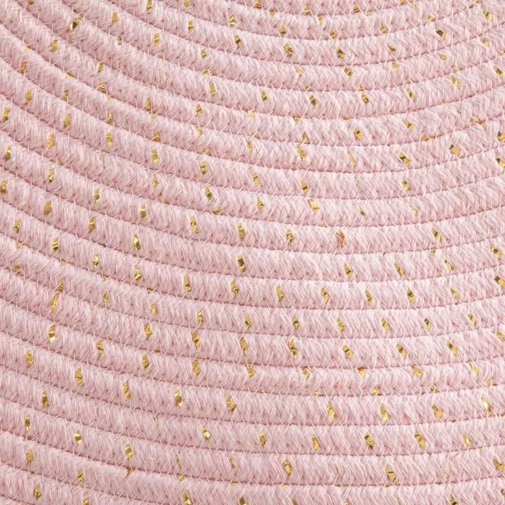 Dekoracja Domu Rožinė Lurex dekoratyvinis kilimas, skersmuo 90 cm su kutais, rožinis