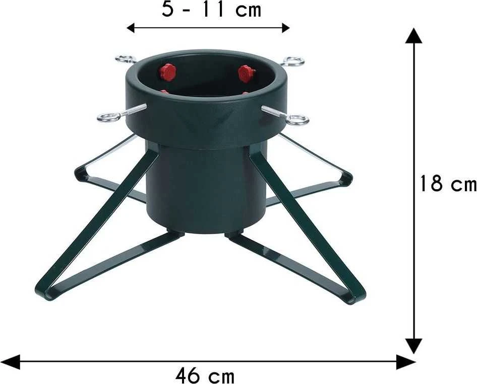 Dekoracja Domu Kalėdų eglutės stovas metalinas žalias 1,8 l, 18 cm 6 vnt.