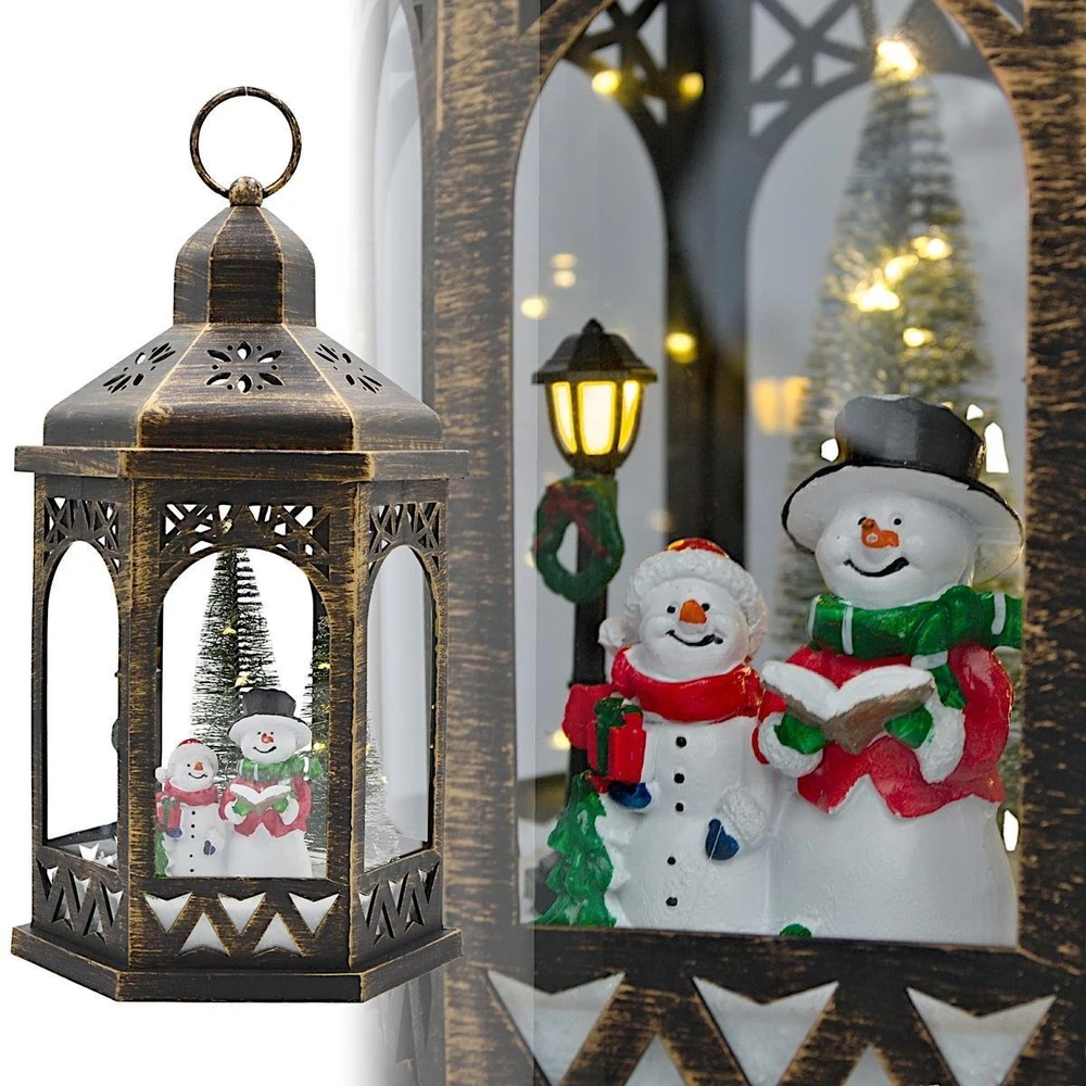 Ambiance Light Dekoracja świąteczna Affek Design Latarnia dekoracyjna LED 32CM - Bałwan
