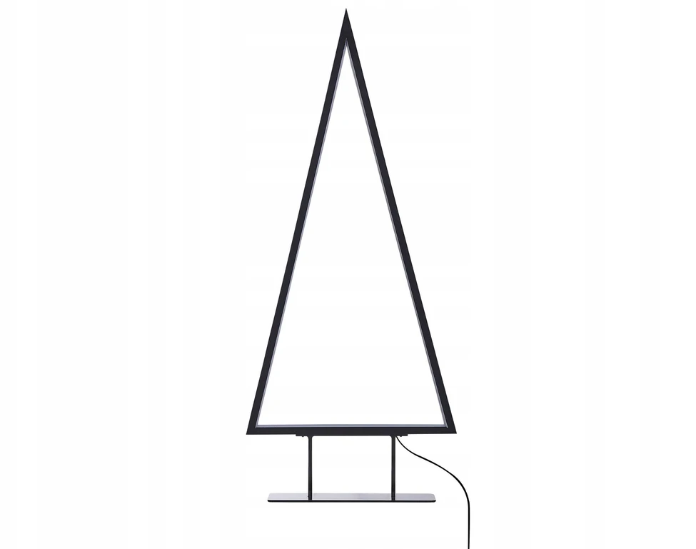 Beliani LED kalėdinė dekoracija LOPPI Eglutė 47/69 cm Juoda