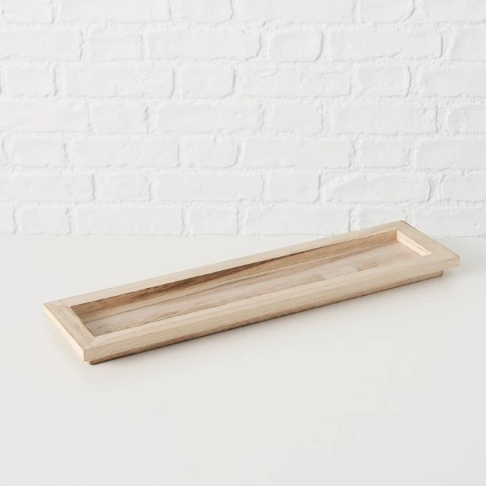 „Boltze“ kalėdinė dekoracija. Dekoratyvinis padėklas su figūrėlėmis ir žvakidėmis, ilgis 42 cm.