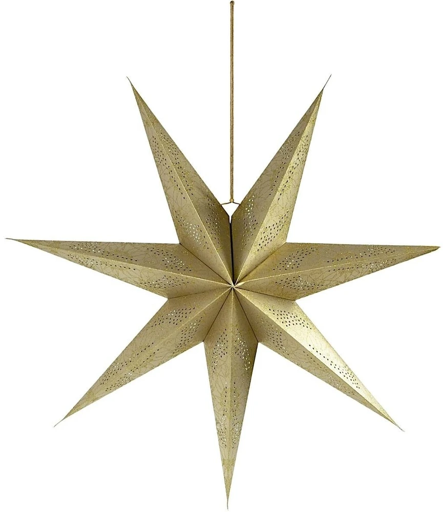 Christmas Gifts Kalėdinės dovanos DEKORATYVINĖ POPIERINĖ ŽVAIGŽDĖ 60 CM ŠAMPANINĖ
