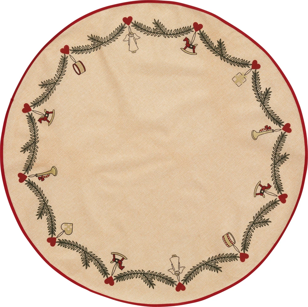 Kalėdinė dekoracija CHRISTMAS_TO Kilimėlis po eglute Det Gamle Apotek, skersmuo 100 cm, klasikinės šventės, ruda