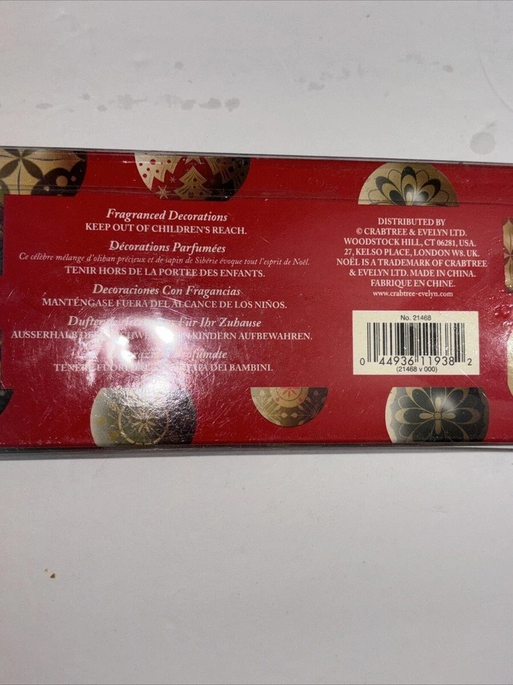 „Crabtree & Evelyn“ kalėdinių dekoracijų kambario oro gaiviklio rinkinys, 3 vnt.