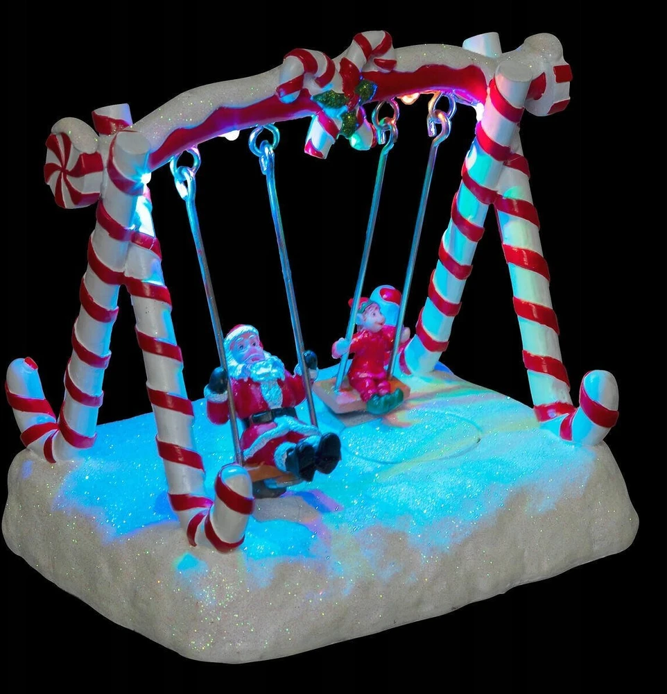 Fééric Lights and Christmas Kalėdinė dekoracija „Fééric Lights“ ir judanti Kalėdų figūrėlė su lemputėmis, 16 x 12,5 cm