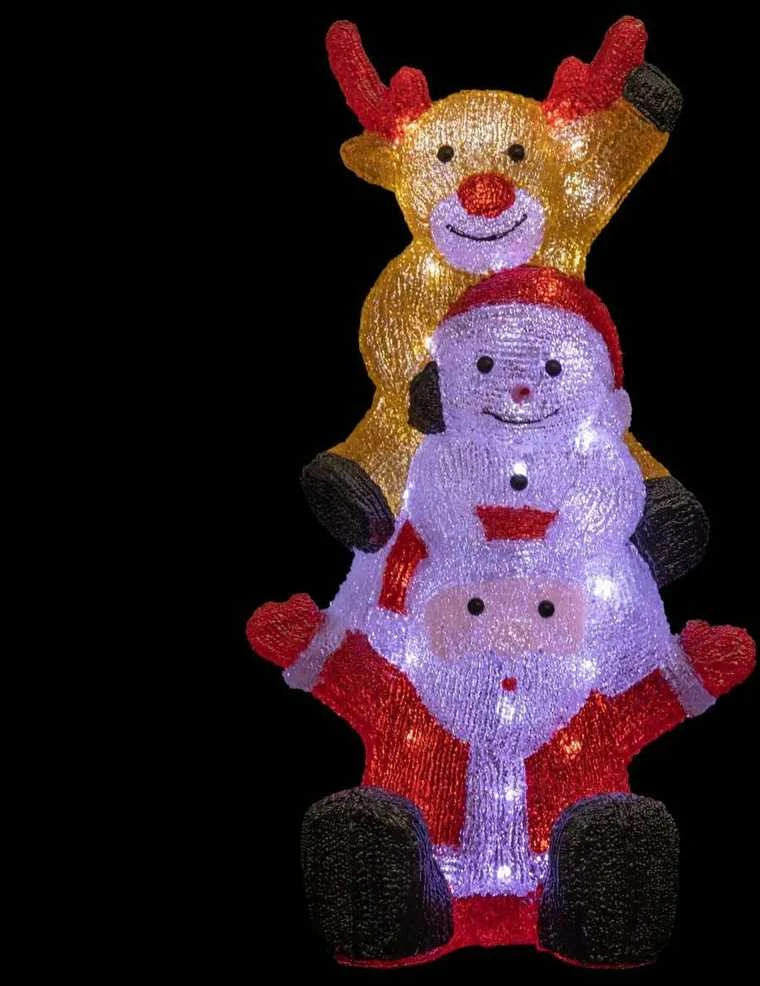 Fééric Lights and Christmas Outdoor Lauko šviesa dekoracija, Kalėdų personažai, 60 LED