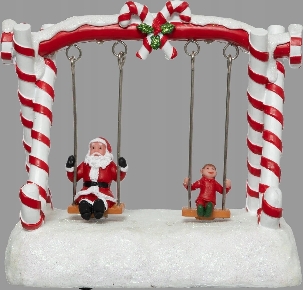 Fééric Lights and Christmas Kalėdinė dekoracija „Fééric Lights“ ir judanti Kalėdų figūrėlė su lemputėmis, 16 x 12,5 cm