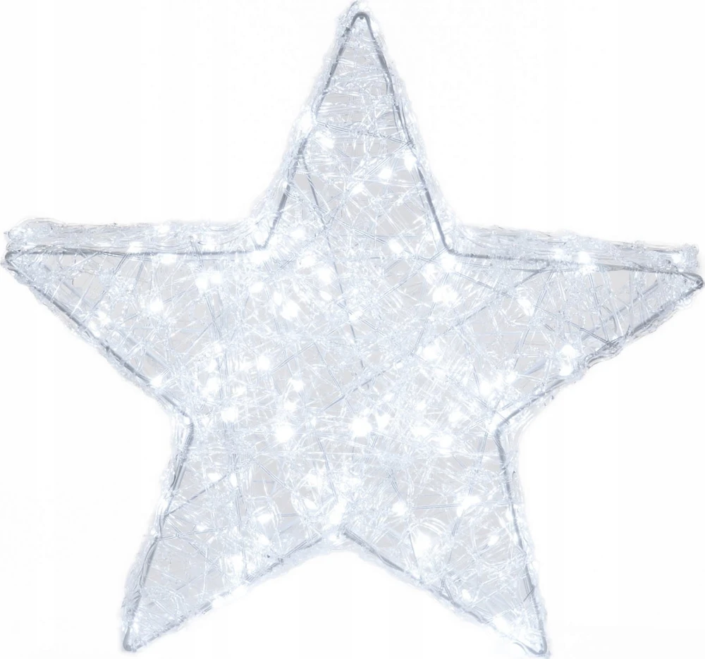 Fééric Lights and Christmas Star Švytinti šventinė dekoracija, žvaigždė, 50 cm