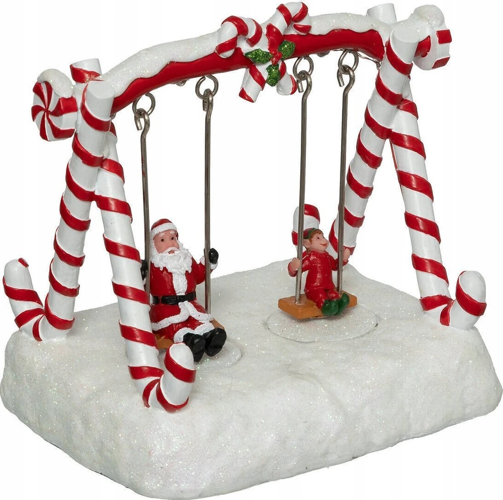 Fééric Lights and Christmas Kalėdinė dekoracija „Fééric Lights“ ir judanti Kalėdų figūrėlė su lemputėmis, 16 x 12,5 cm