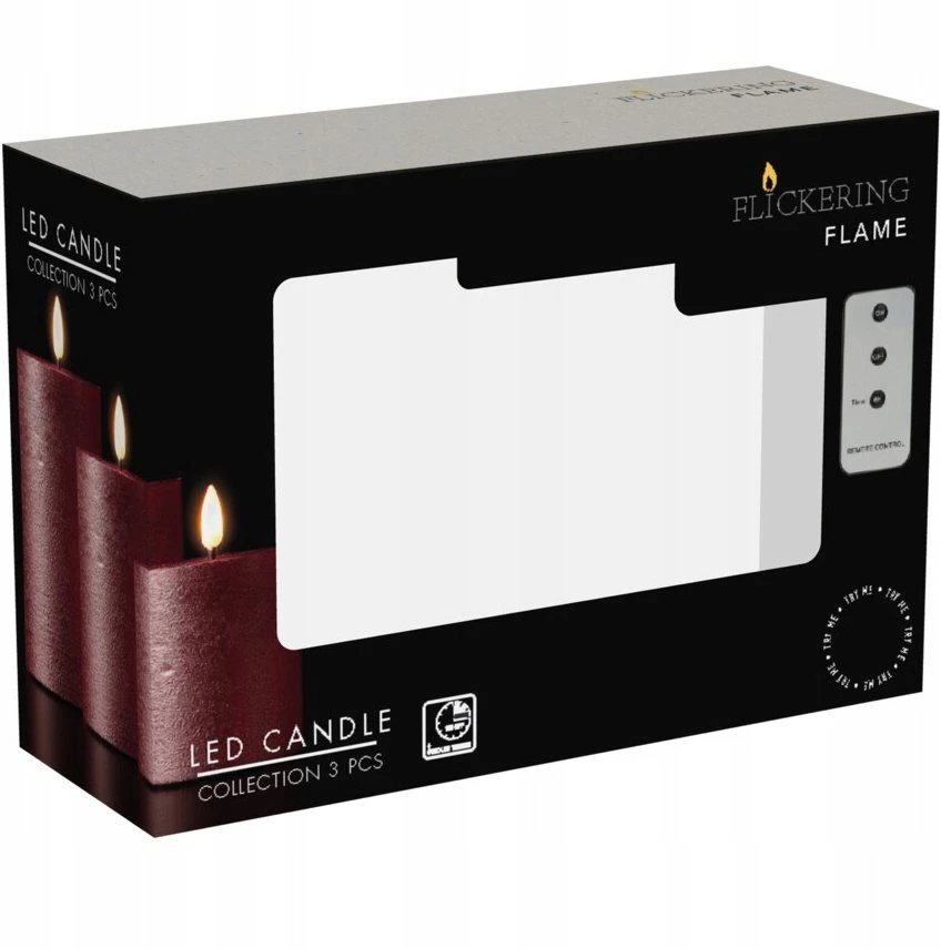 Home Styling Collection Dekoratyvinės LED žvakės Ø 7,5 cm, 3 vnt. rinkinys.
