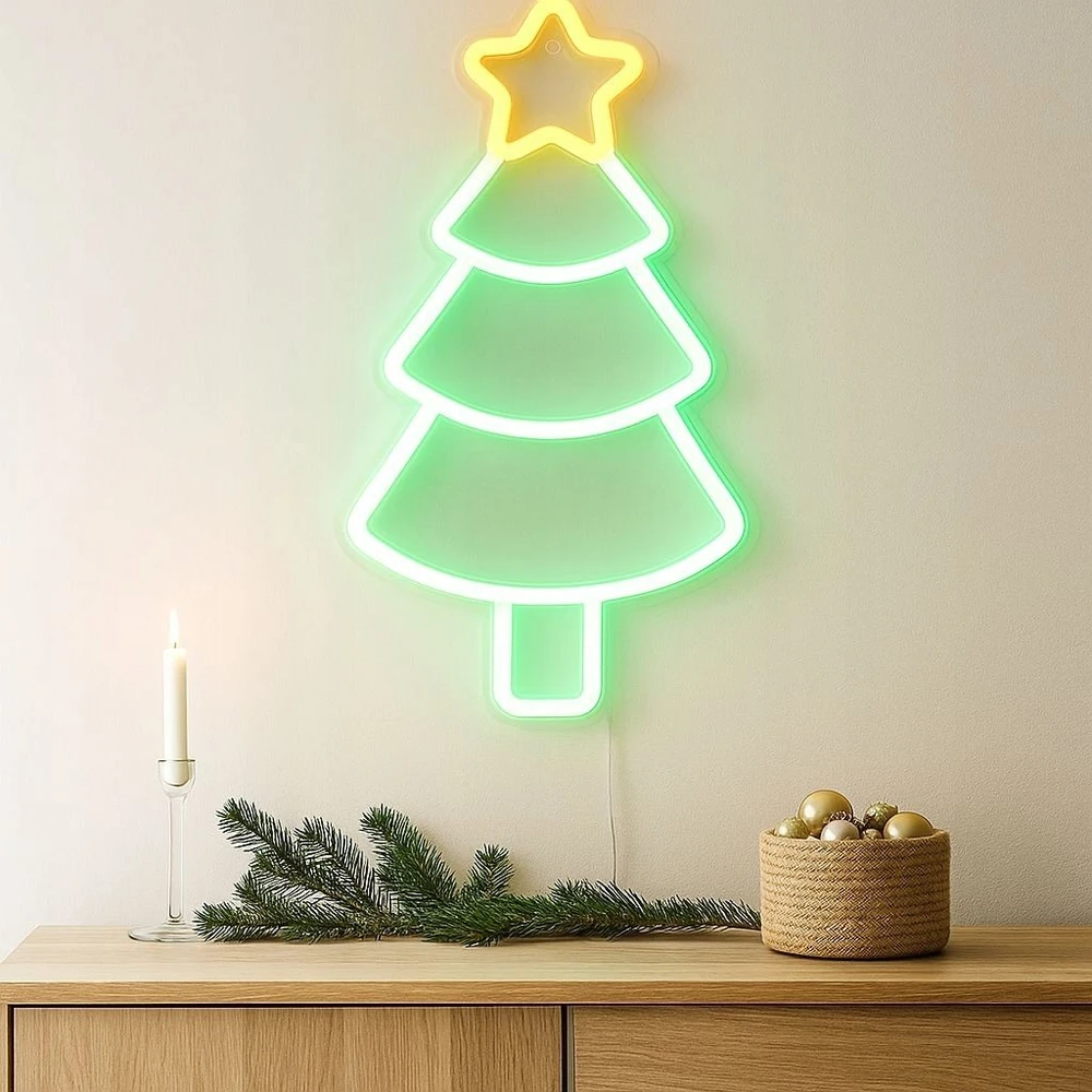 Home Styling Collection Kalėdinis neoninis sieninis LED ženklas, 23 x 22 cm