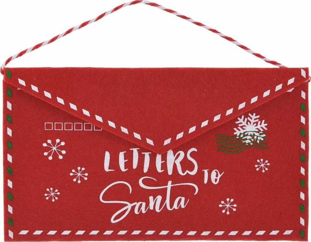 Christmas Decoration KALĖDINIS VOKAS LAIŠKUI KALĖDŲ SENELIUI IŠ VELTINIO 26x16CM LETTERS SANTA 1054612