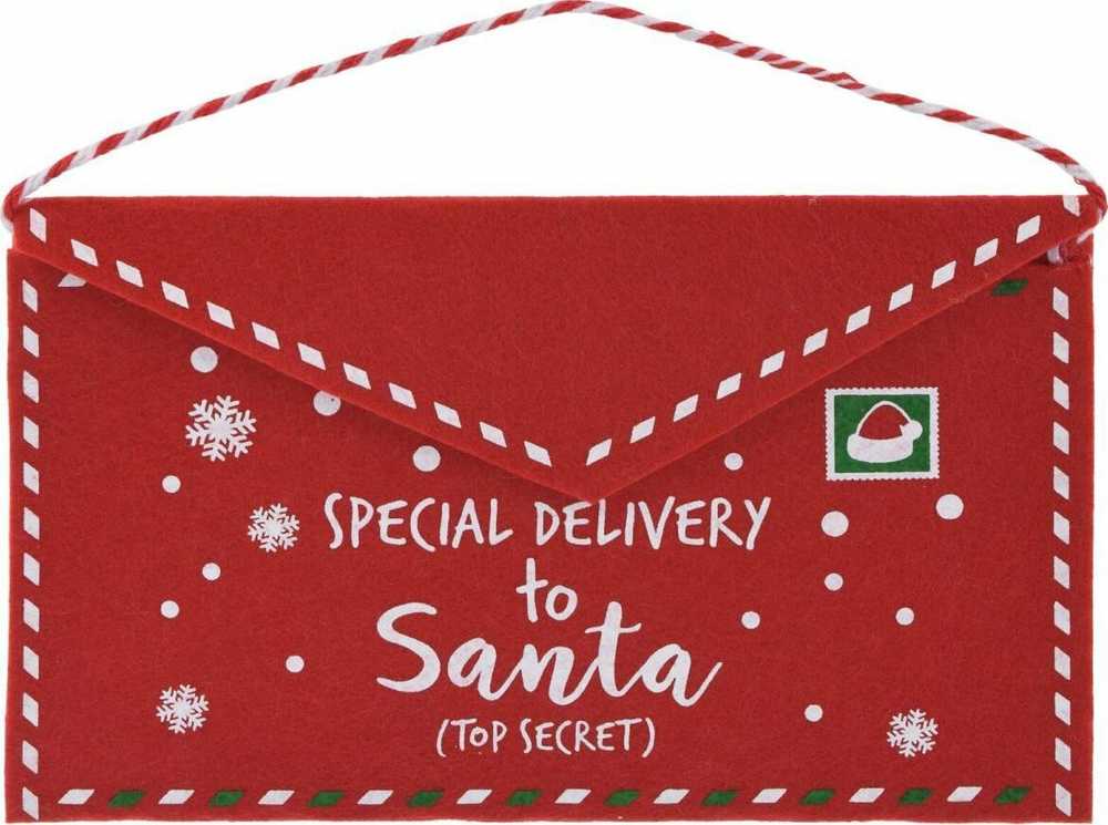 Christmas Decoration KALĖDINIS VOKAS LAIŠKUI KALĖDŲ SENELIUI IŠ VELTINIO 26x16CM SPECIAL DELIVERY 1054605