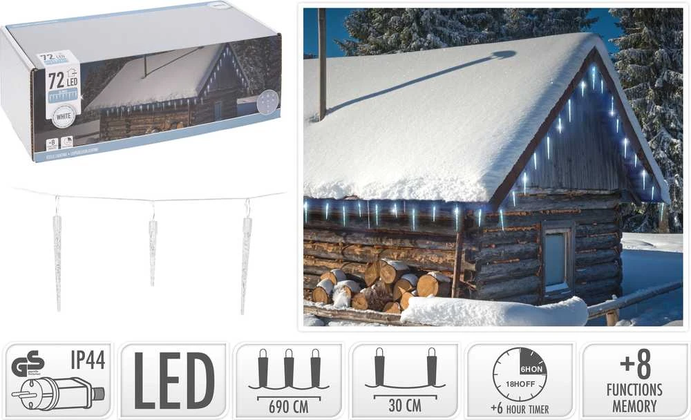 Christmas Decoration Lauko kalėdinė girlianda 72 LED 6,9 m