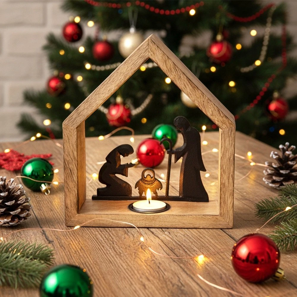 Lumarko Orion Tealight žvakidė Nativity Scene MANGO 20x6x22 cm