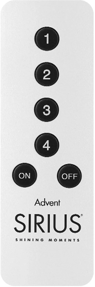 Dekoracja świąteczna Memorysolution Sirius Remote Control Advent, Alu, incl. CR2032