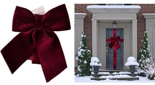 Party Deco Nežinomas Kalėdinė dekoracija Decoris Door Bow, 420 cm, bordo