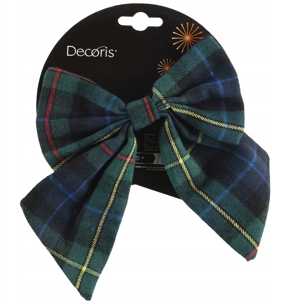 Party Deco DECORATION RIBBON CHECKERED 18X15CM