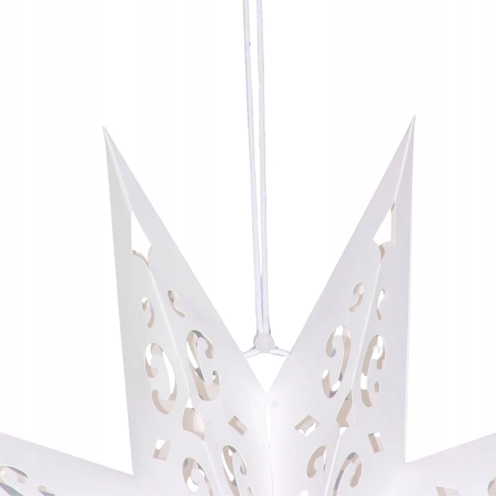 Party Deco Saska Christmas Popierinė dekoracinė žvaigždė 45 cm, 9 atšakos, balta