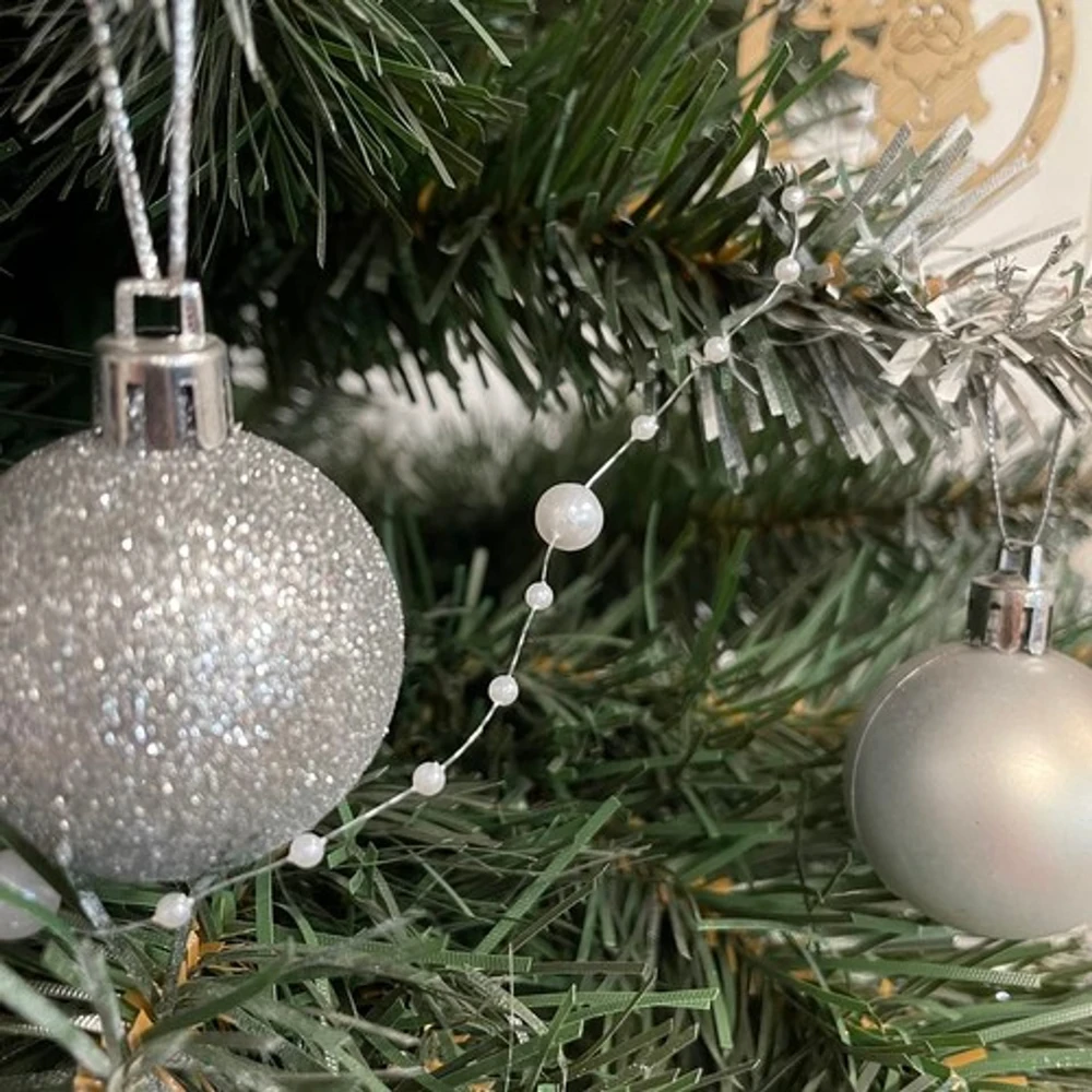 Christmas medžio garland - pearls 5m Ruhhy 22499