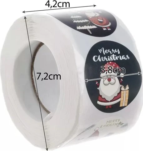 Kalėdiniai lipdukai - ritinėlis 500 vnt. Ruhhy 22328