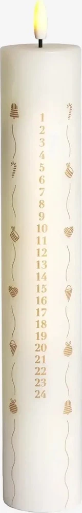 Dekoracja świąteczna Sirius Sille Calendercandle Ø4,8xH28,9cm, Special Edition 2024