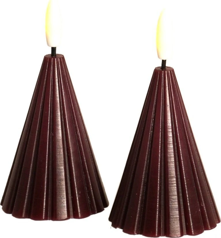 Dekoracja świąteczna Sirius Sirius Laura Tree, 2 pcs. Ø5,7x8cm, Bordo