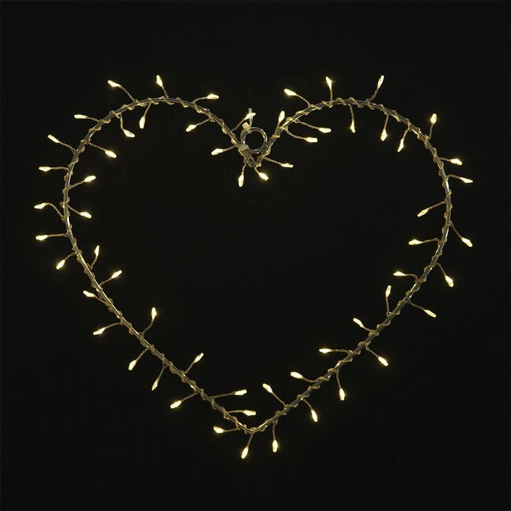 Kalėdinė dekoracija Sirius Sirius Liva Cluster heart, 60LED