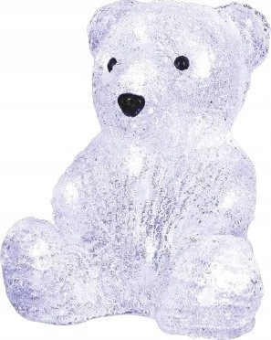 Springos LED acrylic bear, battery-operated, 16 LEDs, height 20 cm