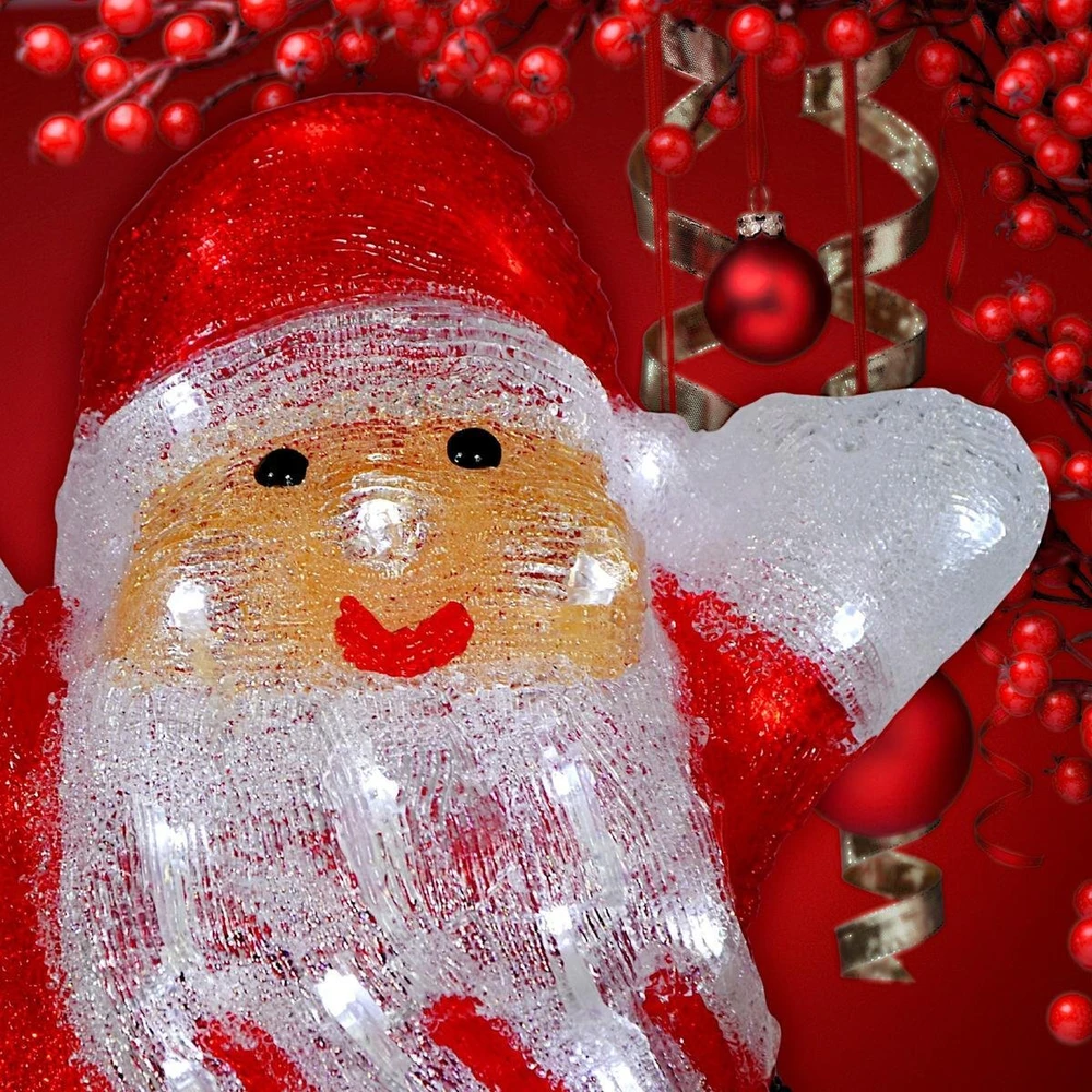 KOOPMAN Dekoracja świąteczna Świecąca dekoracja świąteczna Santa Claus