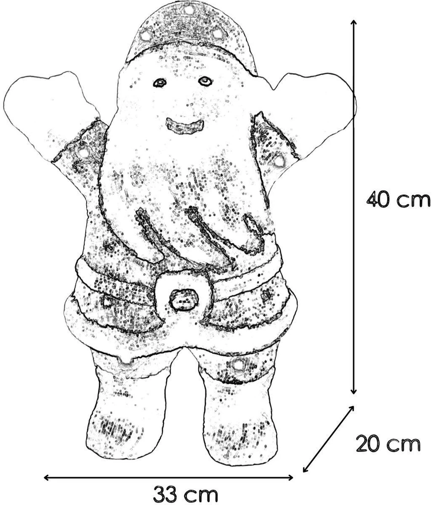 KOOPMAN Dekoracja świąteczna Świecąca dekoracja świąteczna Santa Claus