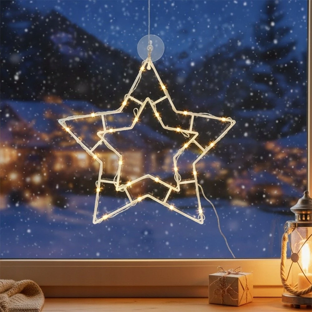 Verk Dekoratyvinė LED žvaigždė 41x39 cm - Šiltas baltas apšvietimas