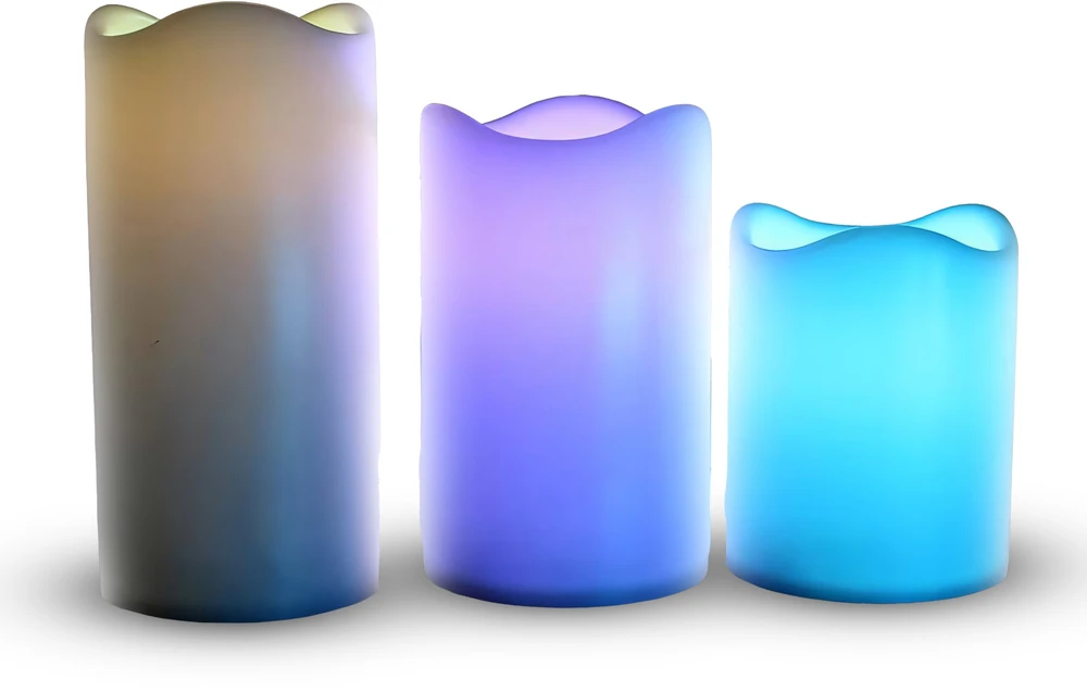 Swiece RGB LED žvakės, dekoratyvinės žvakės, nuotoliniu būdu valdomų dekoratyvinių šviečiančių lempų rinkinys