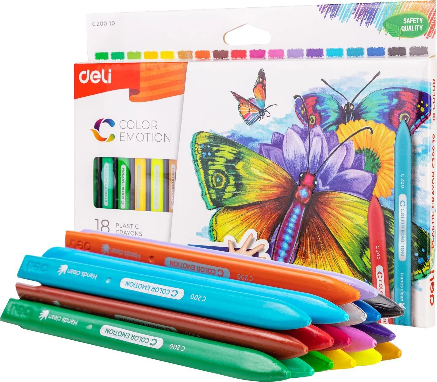 Deli plastikinės kreidelės 18 spalvų