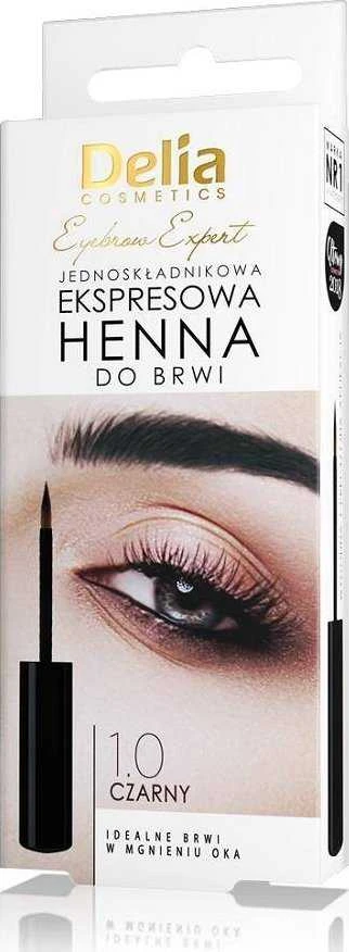 Delia Eyebrow Expert Instant Eyebrow Tint 1.0 Juodas, 6 ml